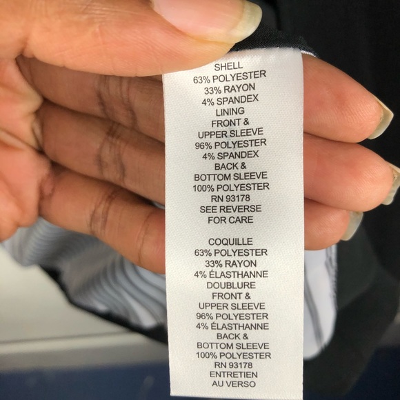 T Tahari Plus Size Open Front Blazer Black Sz 22W - Picture 9 of 9